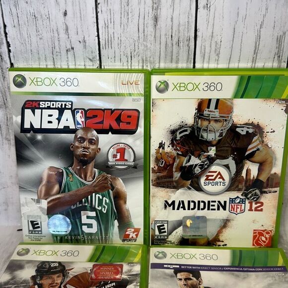 Microsoft Xbox 360 lot of 4 Sports Games Madden 12 NHL 13 NBA2K9 Kevin Grant - Picture 2 of 11